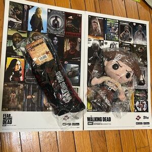 Walking Dead BUNDLE Plushie, socks, posters 2013-2016 NEW